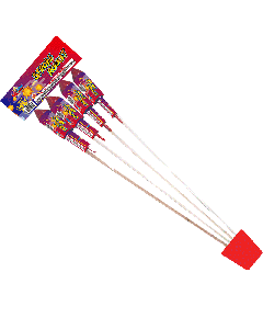 STROBE ROCKET | 4 Pack Glittering Rocket to Color Break By Suns Fireworks